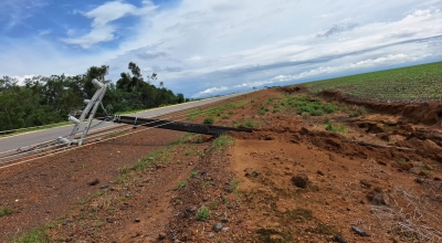 Temporal danifica mais de 20 pontes de energia em cidades na região norte de Mato Grosso