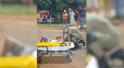  Acidente entre carro e motocicleta deixa duas pessoas feridas em Guarant